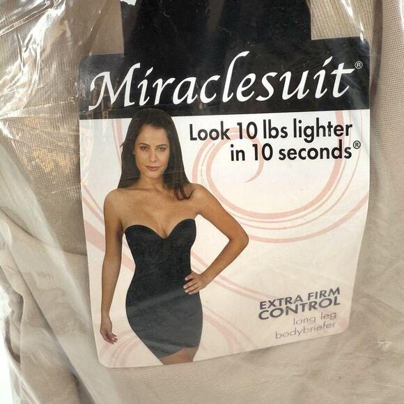 NEW Nude Miraclesuit Shapewear Extra Firm Long Leg Bodybriefer Women’s Size 40C - Picture 7 of 11